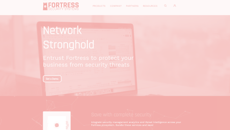 screenshot of fortress website